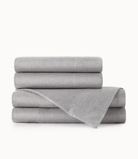 Egyptian Cotton Flannel Sheet Set Light Gray