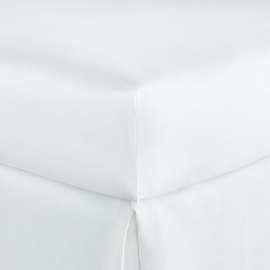 duo cotton sateen fitted sheet on a mattress