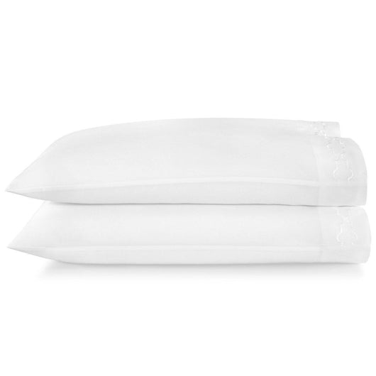 Tempo Embroidered Sateen Pillow Cases white